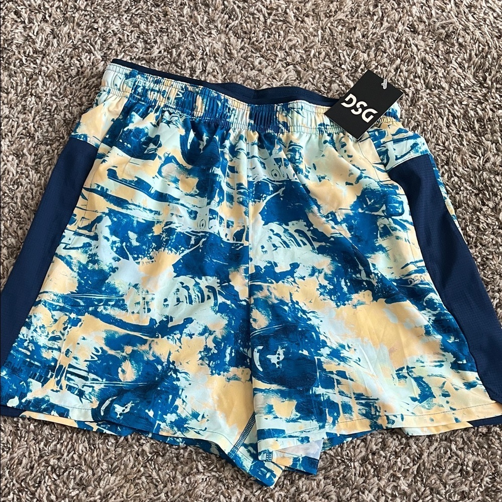 DSG Abstract Blue and Yellow Shorts